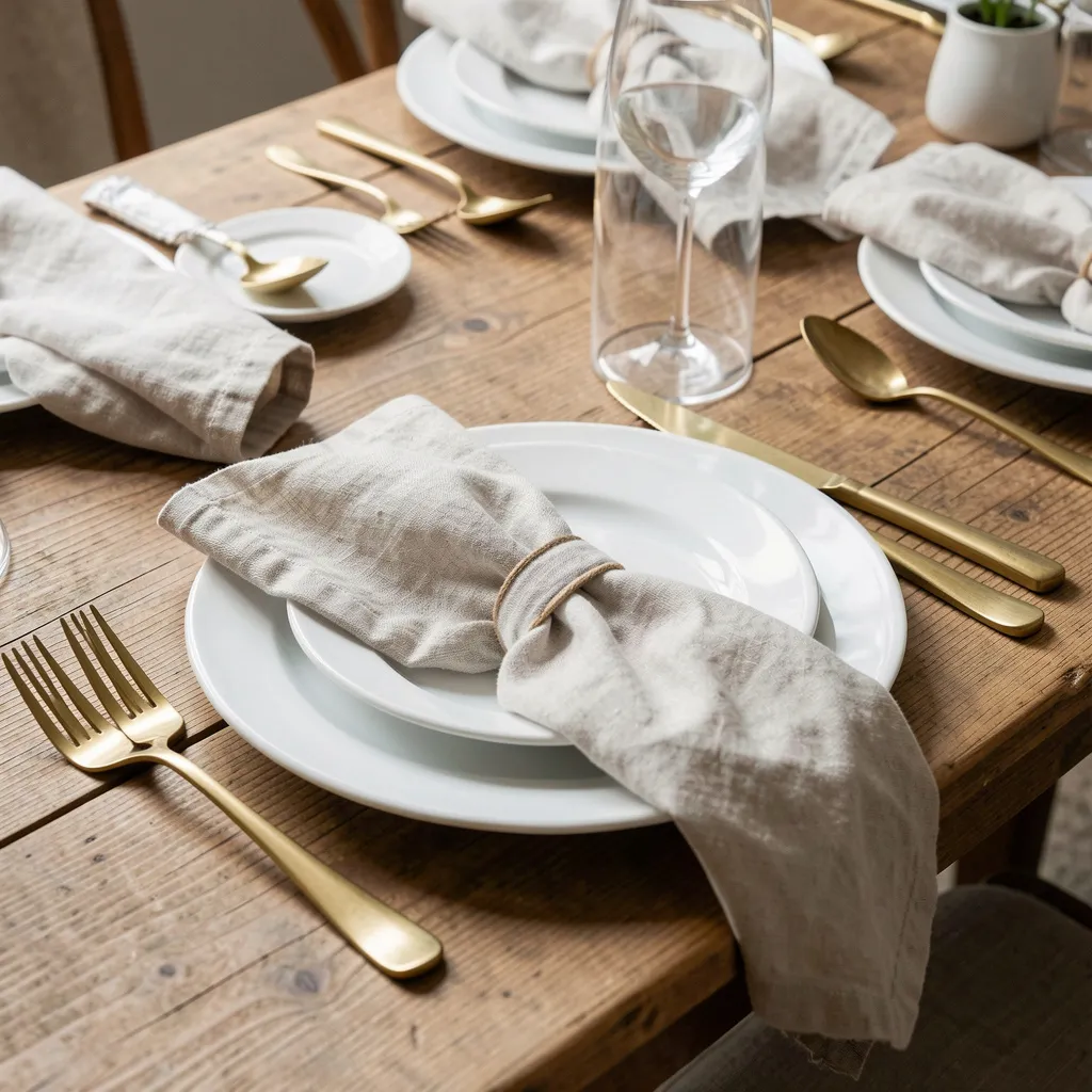 Natural photography table setting